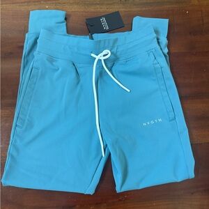 NVGTN Sky Blue Joggers with White Drawstring NWT